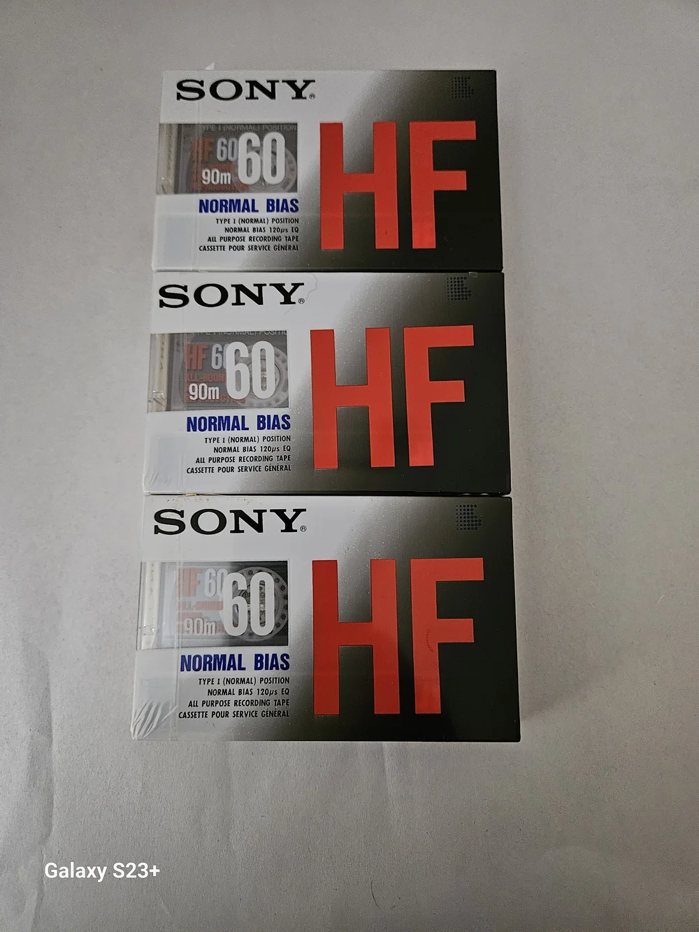 Sony HF 60 Cassette Tape (3-Pack) - Silver & Red